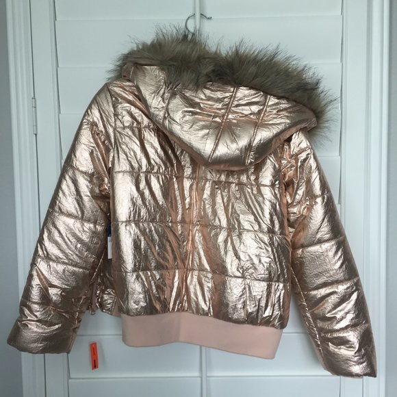 Arizona Jean Co. Rose Gold Puffer Coat Girls XL 16 - Picture 2 of 14